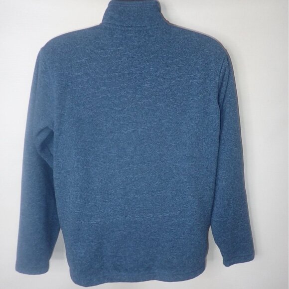 Eddie Bauer Mens Blue Fleece Pullover Sweater Snap Neck M Outdoor Gorpcore - Picture 5 of 7